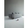 Cassius Quilt Deluxe Sofa With Dark Wood Legs And Coastal Seal Grey Fabric and Dark Wood Legs - Lifestyle - Cassius Quilt Deluxe Sofa With Dark Wood Legs And Coastal Seal Grey Fabric and Dark Wood Legs - Lifestyle