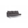Cassius Quilt Deluxe Sofa With Chrome Legs and White Leather Look - Front Angled - Cassius Quilt Deluxe Sofa With Chrome Legs and White Leather Look - Front Angled