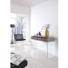 IBIZA Collection High Gloss  Walnut Veneer With Glass Console Table - Lifestyle - IBIZA Collection High Gloss  Walnut Veneer With Glass Console Table - Lifestyle