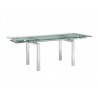 FROSTY Extendable Glass Dining Table - FROSTY Extendable Glass Dining Table