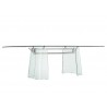 Casabianca Blake Stainless Steel / Clear Tempered Glass Dining Table - Legs - Casabianca Blake Stainless Steel / Clear Tempered Glass Dining Table - Legs