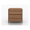 Casabianca IL VETRO Dresser In Walnut Veneer With Glass - Front - Casabianca IL VETRO Dresser In Walnut Veneer With Glass - Front