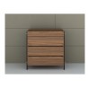 Casabianca IL VETRO Dresser In Walnut Veneer With Glass - Front - Lifestyle - Casabianca IL VETRO Dresser In Walnut Veneer With Glass - Front - Lifestyle