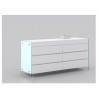 Casabianca Il Vetro 6-Drawer Dresser - Angled - Casabianca Il Vetro 6-Drawer Dresser - Angled