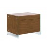 IL VETRO Collection Walnut Veneer Nightstand / End Table - Bsck - IL VETRO Collection Walnut Veneer Nightstand / End Table - Bsck