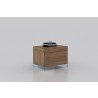 IL VETRO Collection Walnut Veneer Nightstand / End Table - IL VETRO Collection Walnut Veneer Nightstand / End Table