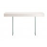 Casabianca IL VETRO Il Vetro Console Table In High Gloss White Lacquer With Clear Glass - Front - Casabianca IL VETRO Il Vetro Console Table In High Gloss White Lacquer With Clear Glass - Front