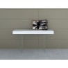 Casabianca IL VETRO Il Vetro Console Table In High Gloss White Lacquer With Clear Glass - Lifestyle  - Casabianca IL VETRO Il Vetro Console Table In High Gloss White Lacquer With Clear Glass - Lifestyle 