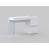 Casabianca IL VETRO Vanity In High Gloss White Lacquer And Mirror With Clear Glass - Lifestyle 2 - Casabianca IL VETRO Vanity In High Gloss White Lacquer And Mirror With Clear Glass - Lifestyle 2