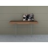 Casabianca IL VETRO Il Vetro Console Table In High Walnut Veneer With Clear Glass - Lifestyle Front - Casabianca IL VETRO Il Vetro Console Table In High Walnut Veneer With Clear Glass - Lifestyle Front