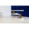 IL VETRO Collection High Gloss White/Gray Lacquer Bookcase - 28.75" - IL VETRO Collection High Gloss White/Gray Lacquer Bookcase - 28.75"