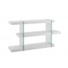 Casabianca Il Vetro High Gloss White Lacquer Bookcase - Perspective - Casabianca Il Vetro High Gloss White Lacquer Bookcase - Perspective
