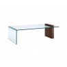 BUONO Walnut Veneer Coffee Table - Angled - BUONO Walnut Veneer Coffee Table - Angled