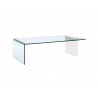 BUONO White Lacquer Coffee Table - Angled - BUONO White Lacquer Coffee Table - Angled