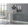 Casabianca BUONO Console Table In High Gloss White Lacquer With Clear Glass - Lifestyle - Casabianca BUONO Console Table In High Gloss White Lacquer With Clear Glass - Lifestyle