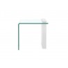 BUONO White Lacquer Glass End Table - Front - BUONO White Lacquer Glass End Table - Front