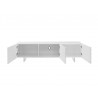 MOON White Lacquer Entertainment Center - Drawers Opened - MOON White Lacquer Entertainment Center - Drawers Opened