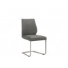 Casabianca GEO Dining Chair In Dark Grey With Brushed Stainless Steel Legs - Single - Casabianca GEO Dining Chair In Dark Grey With Brushed Stainless Steel Legs - Single