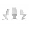 BOULEVARD White Eco-leather Dining Chair - Set of 3 - BOULEVARD White Eco-leather Dining Chair - Set of 3