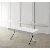 LOFT Collection White Eco-Leather Bench - LOFT Collection White Eco-Leather Bench