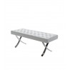 LOFT Collection White Eco-Leather Bench - LOFT Collection White Eco-Leather Bench