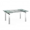 CLOUD Collection Stainless Steel Extendable Dining Table - Folded - CLOUD Collection Stainless Steel Extendable Dining Table - Folded