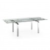 CLOUD Collection Stainless Steel Extendable Dining Table - Stretched - CLOUD Collection Stainless Steel Extendable Dining Table - Stretched