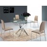 GALAXY Chrome / Clear Glass Dining Table - Lifestyle - GALAXY Chrome / Clear Glass Dining Table - Lifestyle