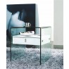  Casabianca Bari Nightstand / End Table - Angled View Whte -  Casabianca Bari Nightstand / End Table - Angled View Whte