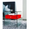  Casabianca Bari Nightstand / End Table - Angled View Red -  Casabianca Bari Nightstand / End Table - Angled View Red