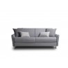 Habitat Queen Size Sofa Bed In Light Gray Linen With Gray Feet - Front - Habitat Queen Size Sofa Bed In Light Gray Linen With Gray Feet - Front