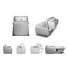 Habitat Queen Size Sofa Bed In Light Gray Linen With Gray Feet - Options - Habitat Queen Size Sofa Bed In Light Gray Linen With Gray Feet - Options