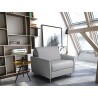 Casabianca HABITAT Twin Size Sofa Bed In Light Gray Linen With Gray Feet - Lifestyle - Casabianca HABITAT Twin Size Sofa Bed In Light Gray Linen With Gray Feet - Lifestyle