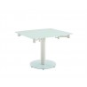 Thao Dining Table In White Tempered Glass - Angled View - Thao Dining Table In White Tempered Glass - Angled View
