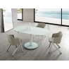 Thao Dining Table In White Tempered Glass - Lifestyle - Thao Dining Table In White Tempered Glass - Lifestyle