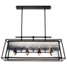 ZEEV Lighting Occasus Chandelier -  Rustic Iron With Silver Leafed Glass