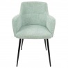 LumiSource Andrew Dining Chair - Set Of 2 - GREEN; BLACK LEGS - Front - LumiSource Andrew Dining Chair - Set Of 2 - GREEN; BLACK LEGS - Front