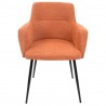 LumiSource Andrew Dining Chair - Set Of 2 - ORANGE; BLACK LEGS - Front - LumiSource Andrew Dining Chair - Set Of 2 - ORANGE; BLACK LEGS - Front