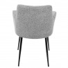 LumiSource Andrew Dining Chair - Set Of 2 - GREY; BLACK LEGS - Rear - LumiSource Andrew Dining Chair - Set Of 2 - GREY; BLACK LEGS - Rear