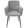 LumiSource Andrew Dining Chair - Set Of 2 - GREY; BLACK LEGS - Front - LumiSource Andrew Dining Chair - Set Of 2 - GREY; BLACK LEGS - Front