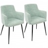 LumiSource Andrew Dining Chair - Set Of 2 - GREEN; BLACK LEGS  - LumiSource Andrew Dining Chair - Set Of 2 - GREEN; BLACK LEGS 