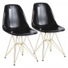 LumiSource Brady Chair - Set of 2 - BLACK  - LumiSource Brady Chair - Set of 2 - BLACK 