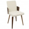 LumiSource Carmella Dining Chair - Set of 2 - CREAM - Perspective - LumiSource Carmella Dining Chair - Set of 2 - CREAM - Perspective