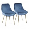 LumiSource Diana Chair - Set of 2 - BLUE - LumiSource Diana Chair - Set of 2 - BLUE