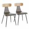 LumiSource Elio Chair - Set of 2 - GREY  - LumiSource Elio Chair - Set of 2 - GREY 