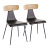 LumiSource Elio Chair - Set of 2 - BLACK - LumiSource Elio Chair - Set of 2 - BLACK