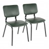 LumiSource Foundry Chair - Set of 2 - GREEN  - LumiSource Foundry Chair - Set of 2 - GREEN 
