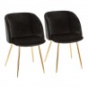 LumiSource Fran Chair - Set of 2 - BLACK  - LumiSource Fran Chair - Set of 2 - BLACK 