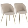 LumiSource Fran Chair - Set of 2 - CREAM  - LumiSource Fran Chair - Set of 2 - CREAM 