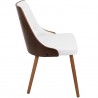 LumiSource Gianna Dining Chair - WHITE - Side - LumiSource Gianna Dining Chair - WHITE - Side